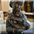 P01. Royal Copenhagen glazed stoneware bust of girl with cat by Johannes Hedegaard. Approx. 18”h 